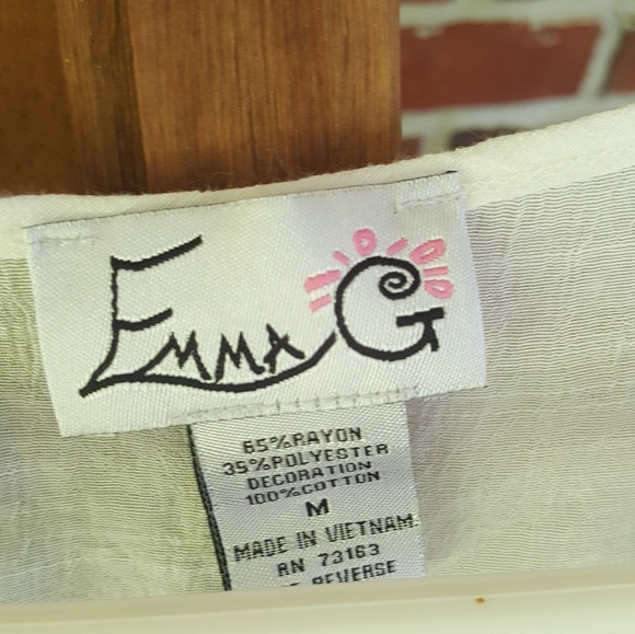 Never worn, linen lace up blouse - Picture 3 of 4